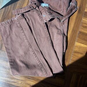 Brown Denim Pants